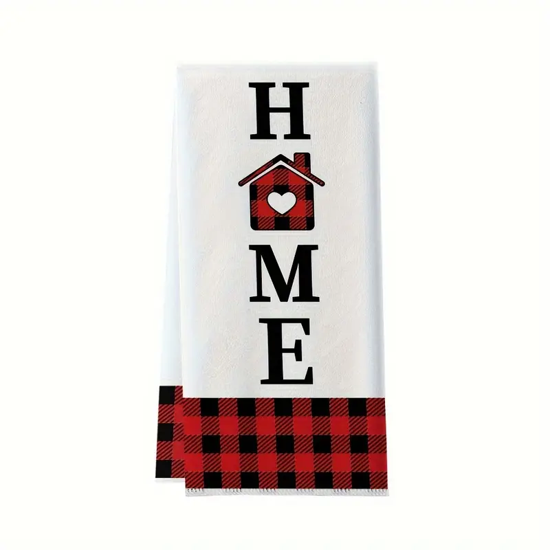 Fast-drying Buffalo Plaid Kitchen Towels - Black And White Farmhouse Towels  For Cooking And Baking - Temu