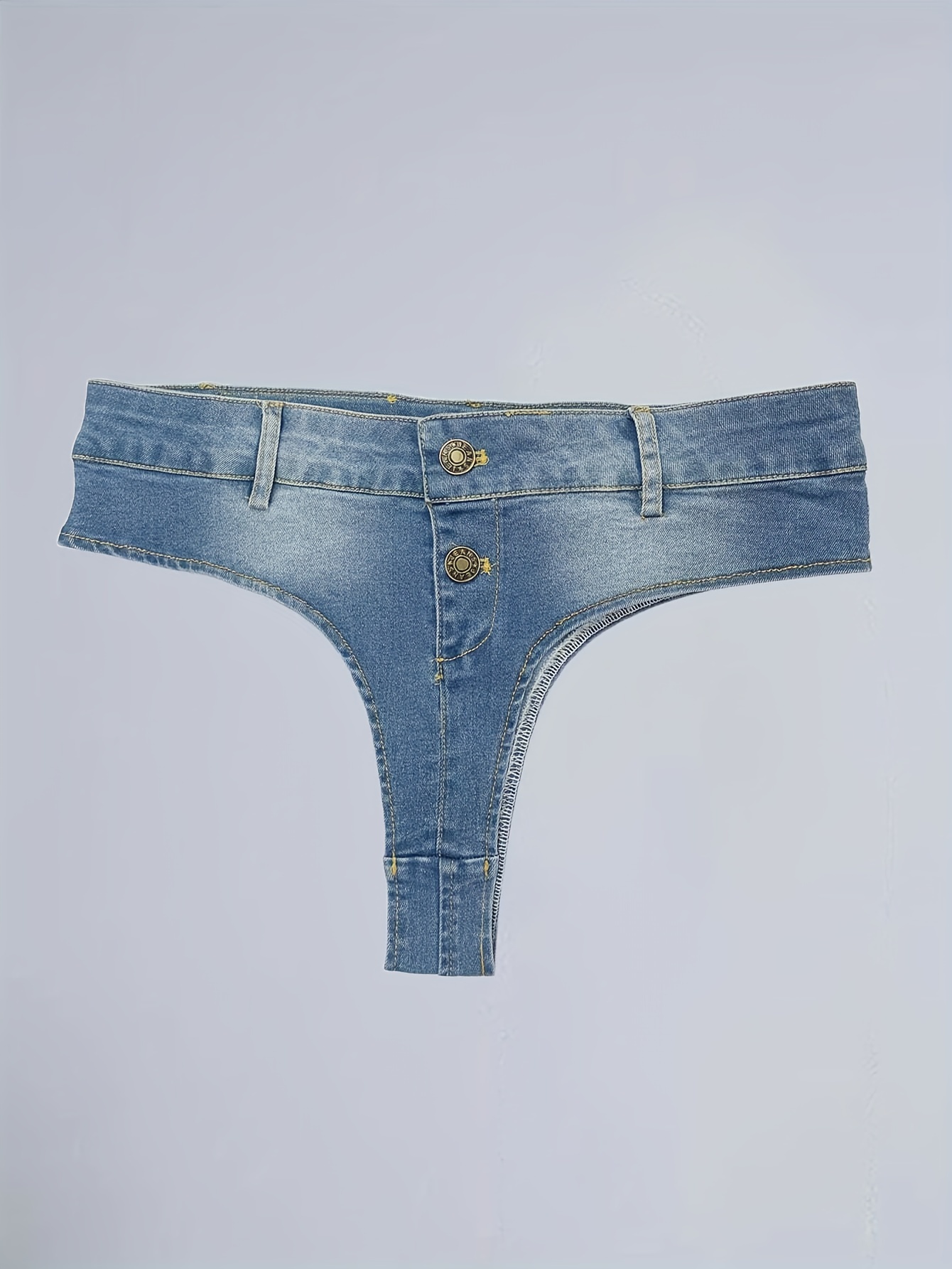 Denim Blue Jeans Style Booty Shorts High Waisted Stretch Mini Hot Pants  Small