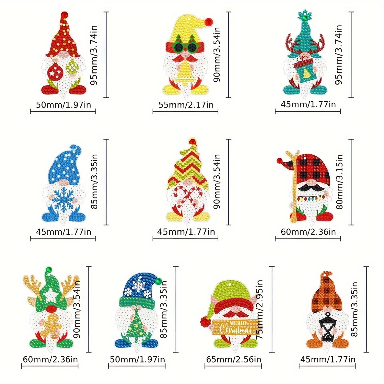 Diamond Art Keychains Diamond Painting Gnome Keychains Kids - Temu