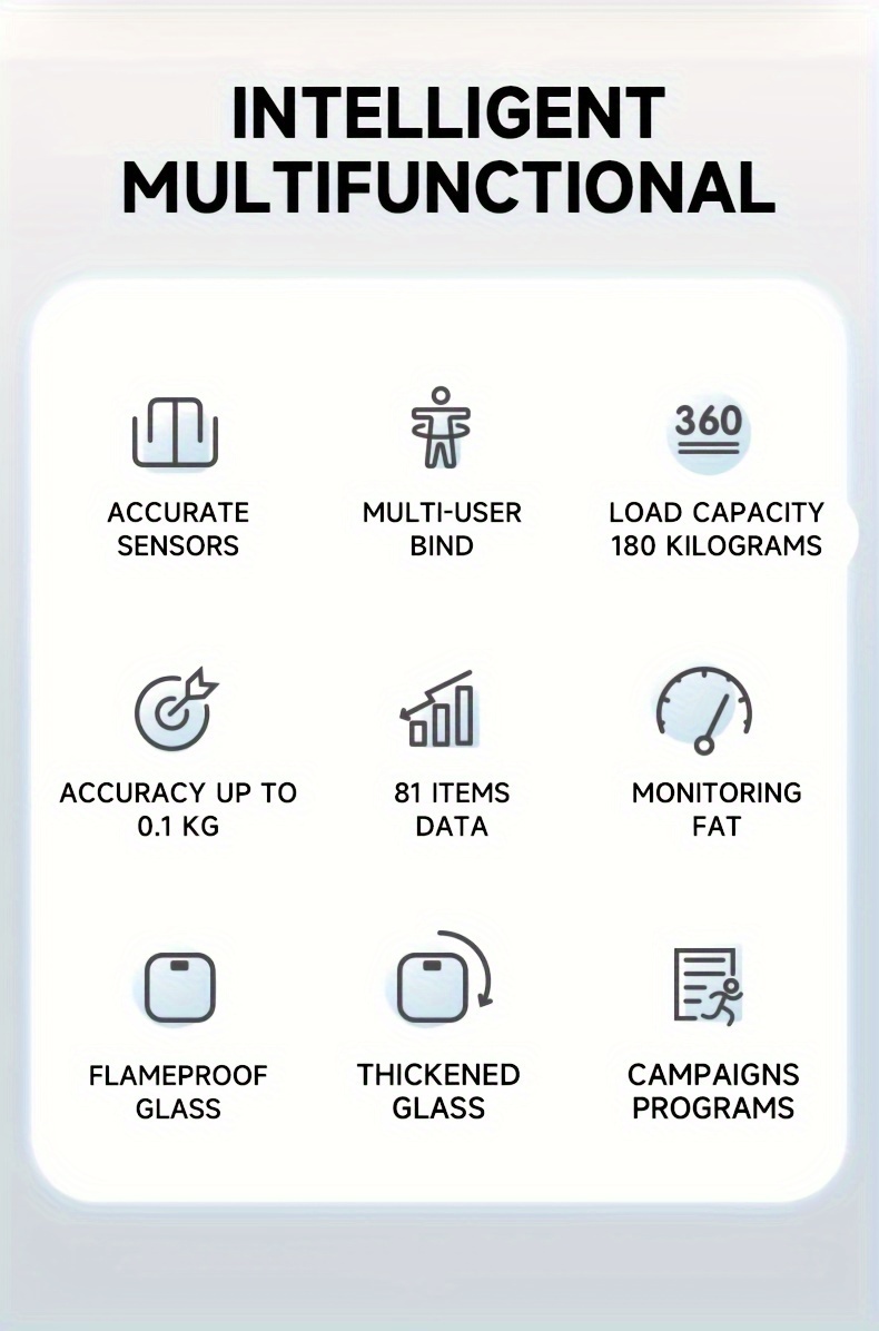 smart body fat scale multifunction app