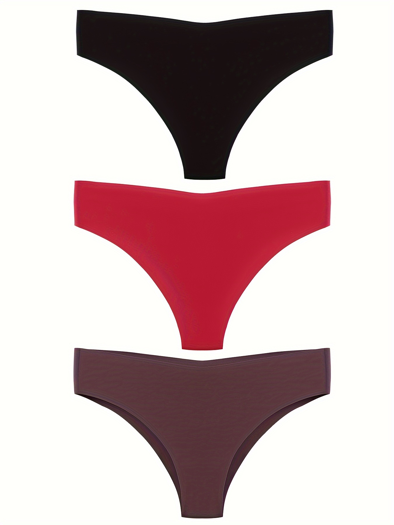 Women's Sexy Panties Set Plus Size Seamless Solid Low - Temu