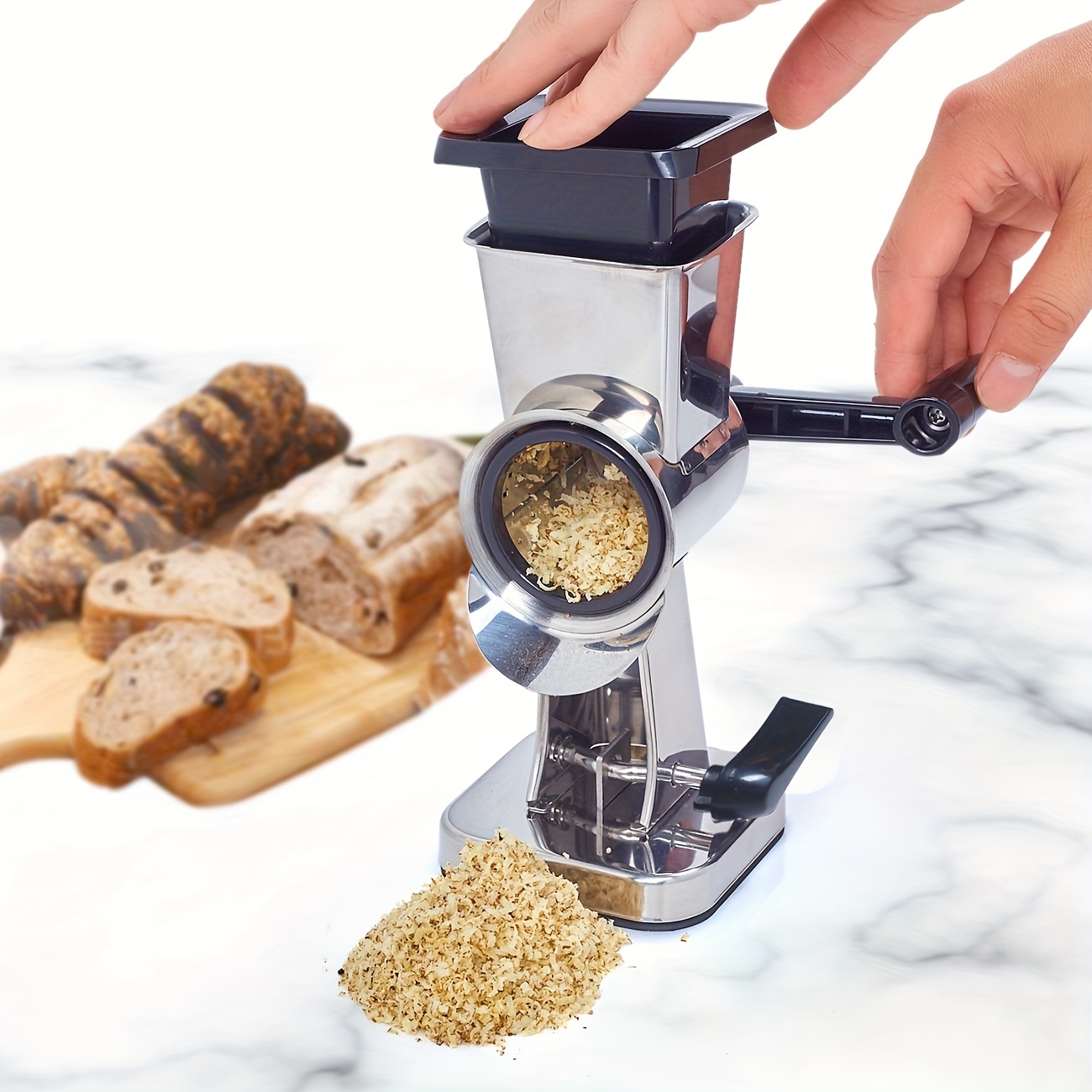 Italian Made Drum Grater With Two Interchangeable Cutters