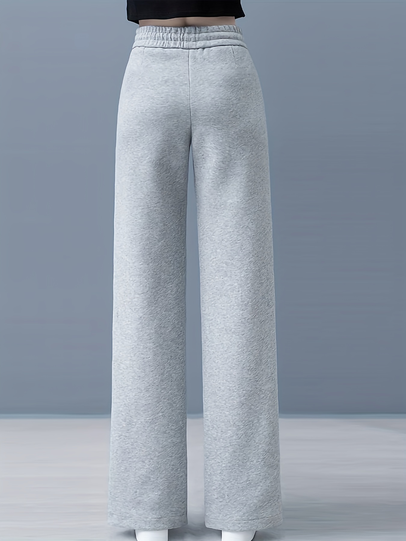 Floerns Women's Solid Drawstring Sweatpant Joggers Straight Leg Pants Grey  XS : : Fashion