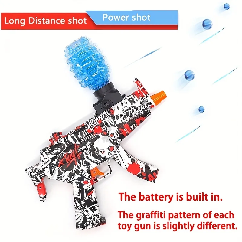 Childrens Toy Water Bullet Gun Mp5 Jet Puzzle Game Outdoor Sports Shooting Game Toy Gun Soft Bullet Gun Camouflage Color Randomly Created Each Slight Difference - Toys and Games