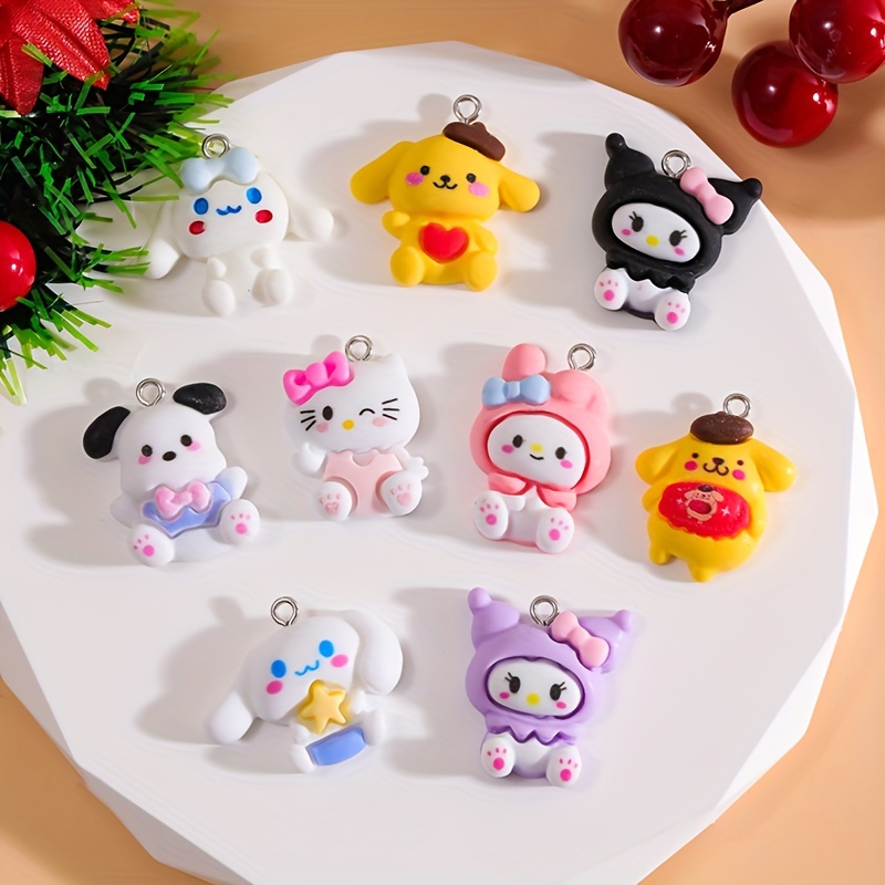 Hello Kitty Kuromi Melody Charms Diy Cartoon Anime 3d - Temu