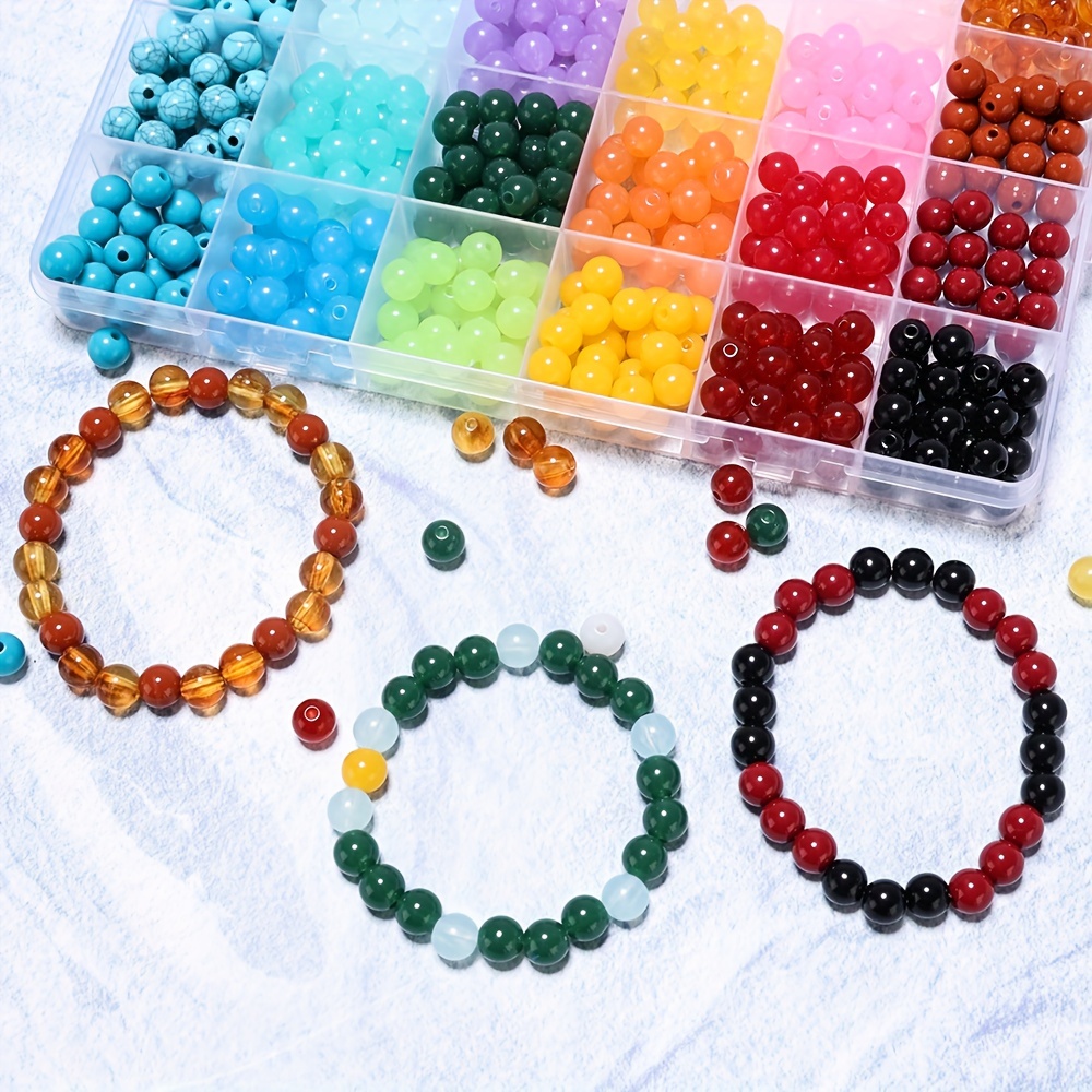 Diy Acrylic Beads Bracelet Making Kit Girls' Lovely Cute - Temu
