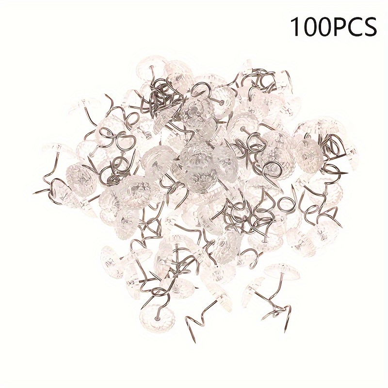 100Pcs Clear Bed Skirt Pins for Upholstery Covers and Skirts Pins