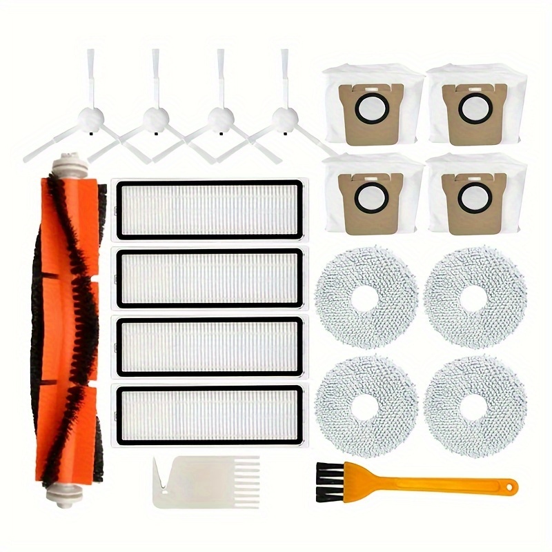 Replacement Accessories Kit Compatible For Dreame L10 Ultra L10S Ultra  Robot Vacuum Cleaner Spare Parts Accessories 1 Main Brush, 4Side Brush,2  Hepa F