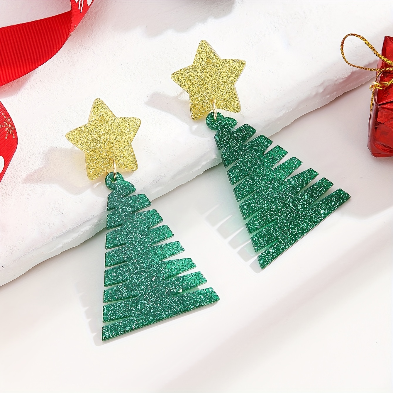 Kerstster Voor Kerstboom - Gouden Glinsterende Piek Decoratie Metaal 25x29 Cm