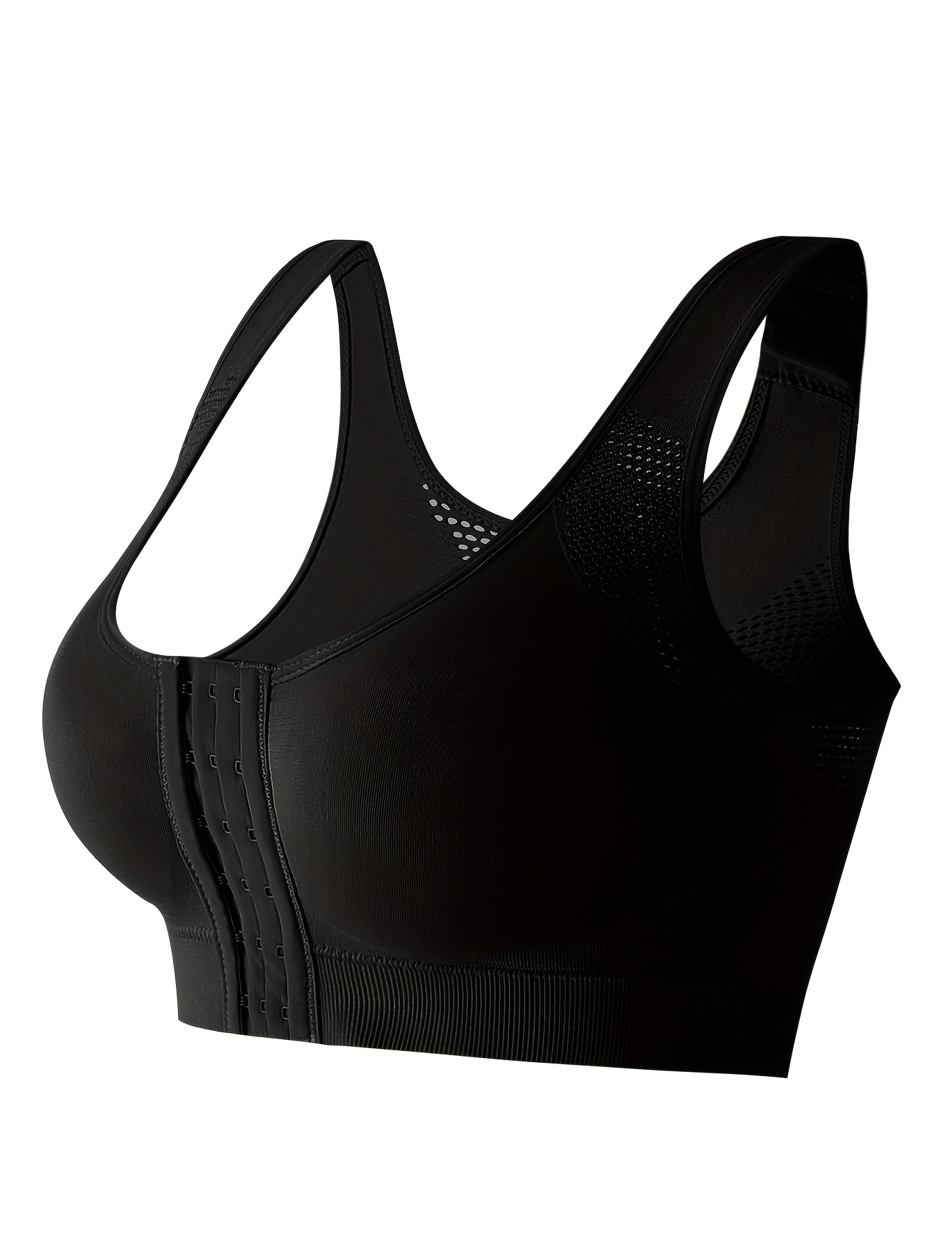 Front Buckle Wireless Sports Bra, Comfy & Breathable Push Up Anti-sagging  Tank Bra, Women's Lingerie & Underwear