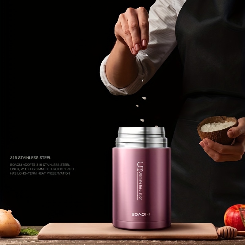 BOAONI 1000ML Food Thermos Soup Jar Thermo Container Vacuum