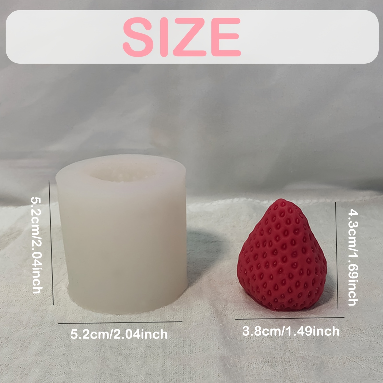 3d Strawberry Candle Silicone Mold Handmade Aromatherapy - Temu