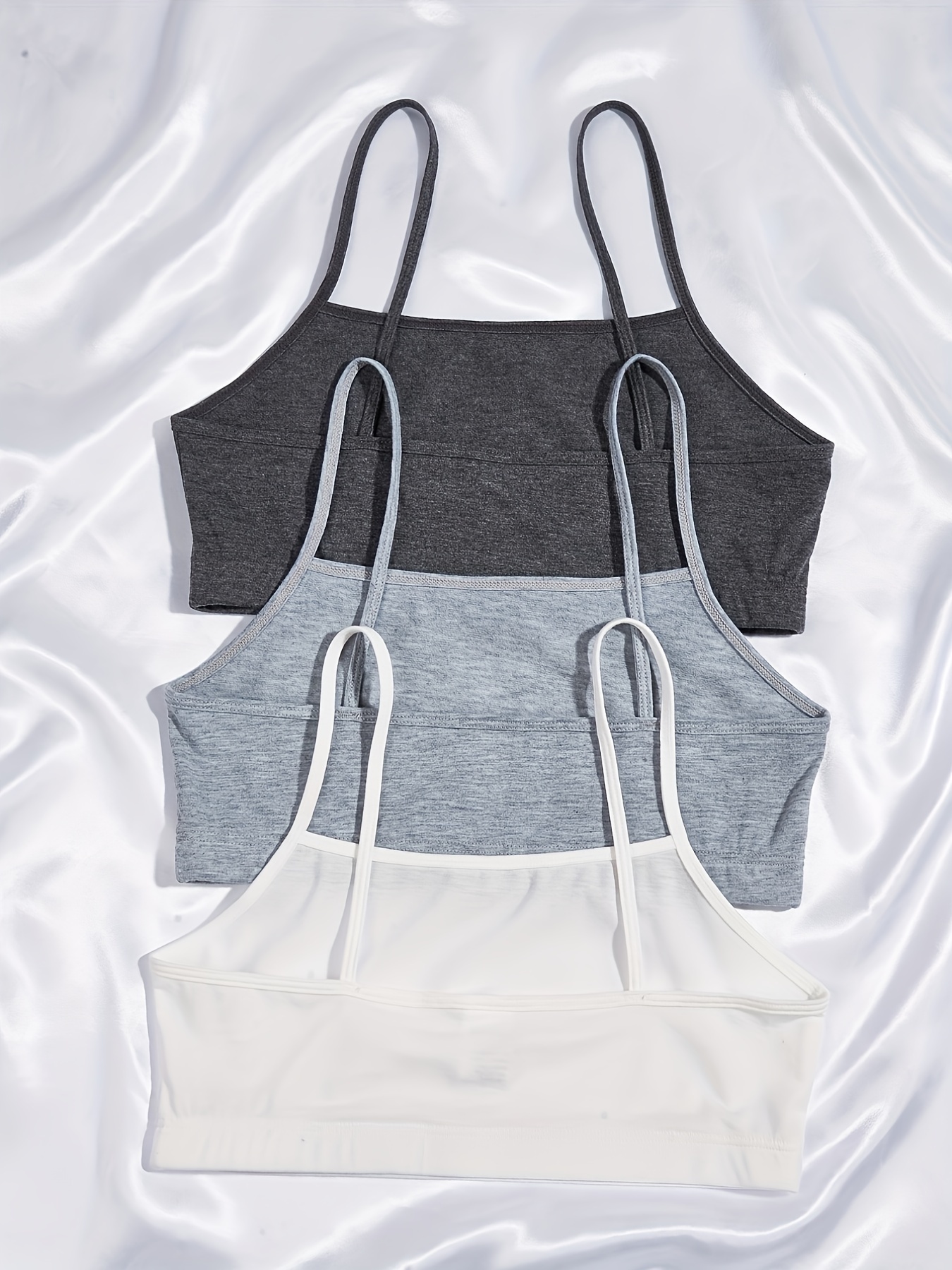 Fruit of the Loom Women's Spaghetti Strap Cotton Pull Over 3 Pack Sports  Bra, Grey/Grey/Grey, 36 : : Clothing, Shoes & Accessories