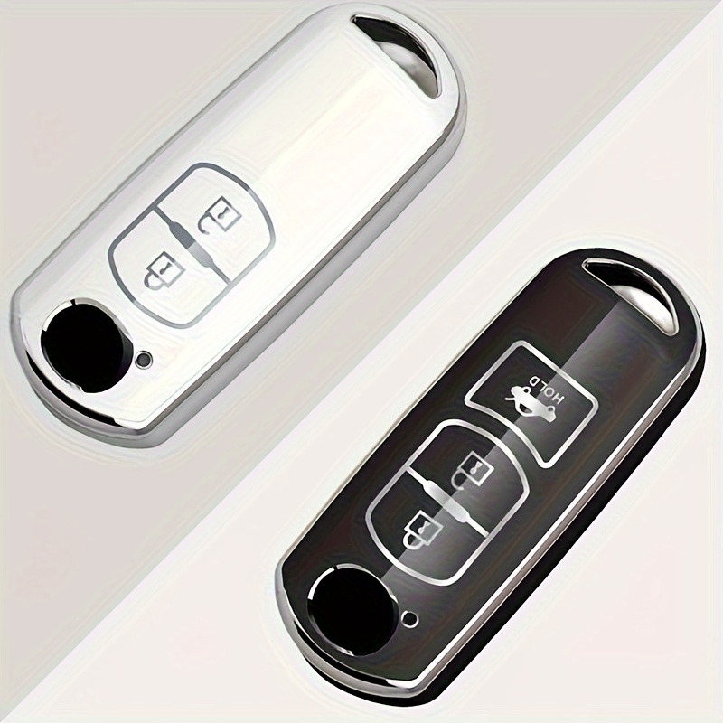Cheap Leather Car Key Case Protector Cover Keychain Holder Accessories For  Mazda 3 6 Sedan CX-30 CX-5 CX-9 MX-5 CX5 CX-7 CX7 CX9 MX5 MIATA