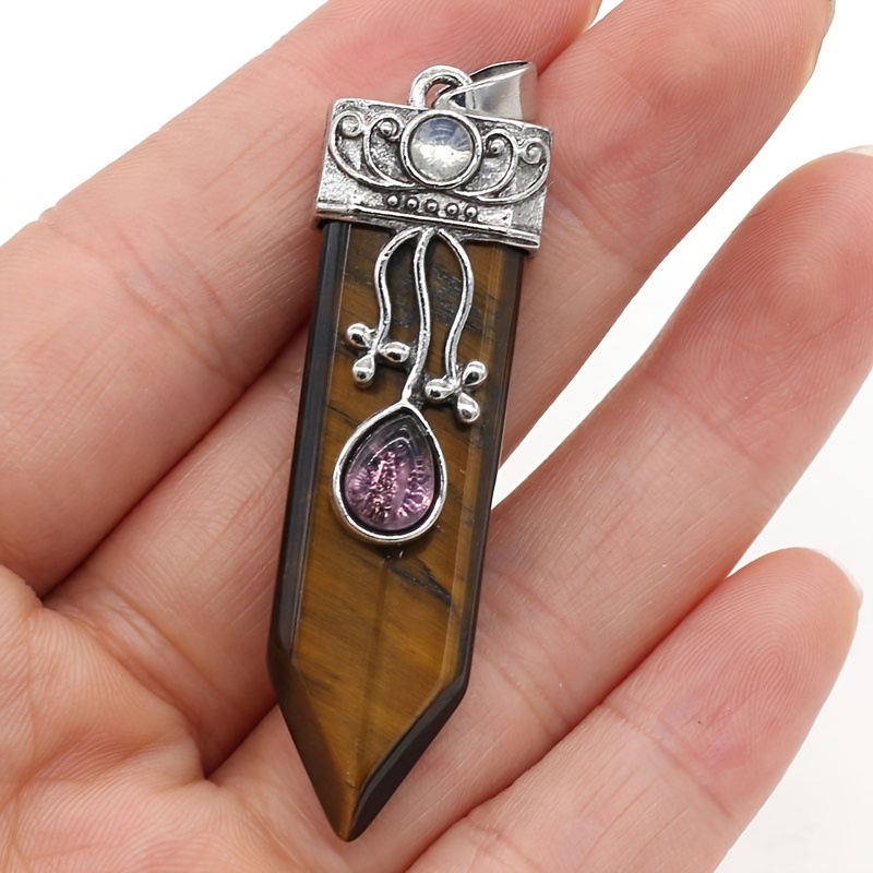 Chakra Arrow Shield Quartz Pendant Necklace