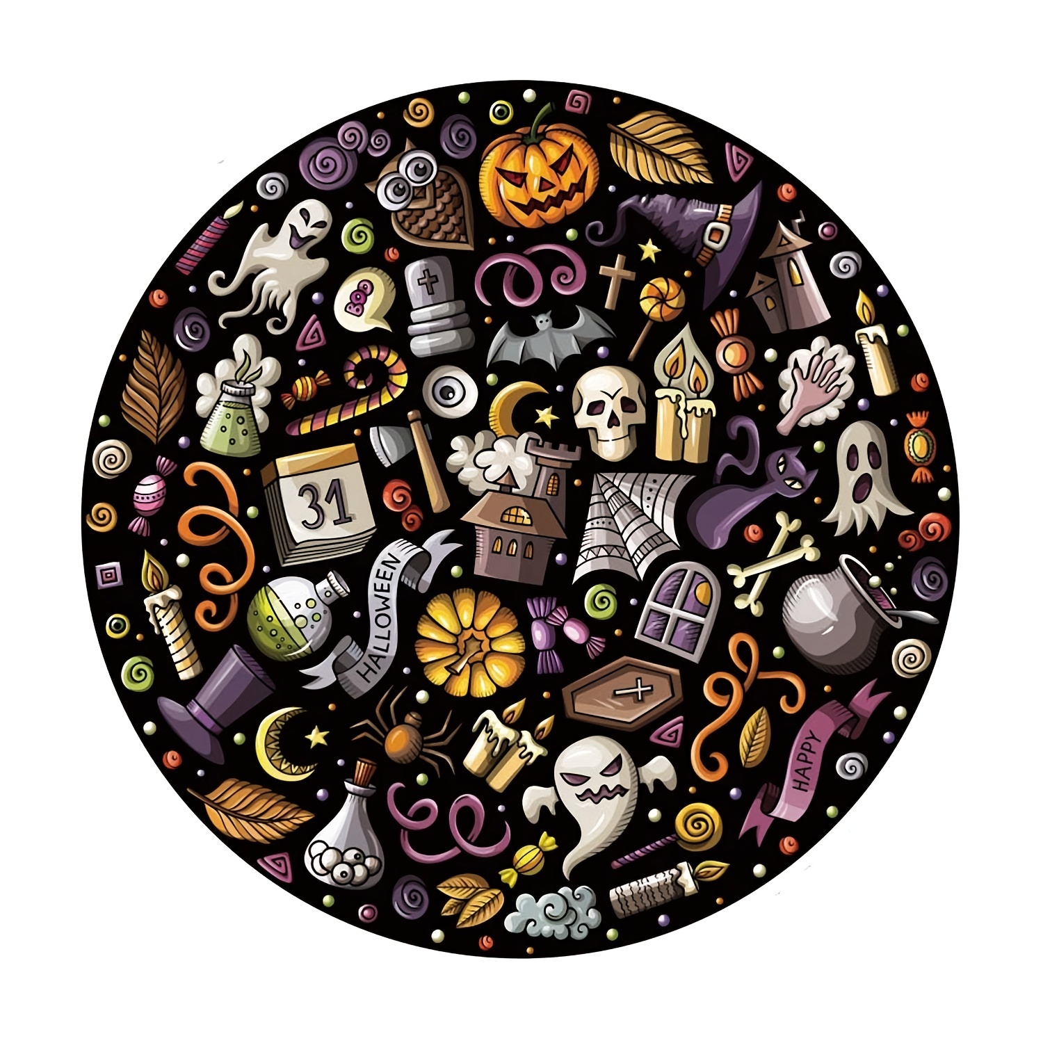 Halloween Skull Head Decorative Painting