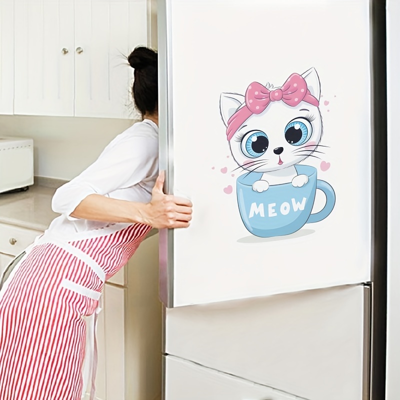 Cat Pattern Toilet Lid Decal Self Adhesive Sticker Home Decor