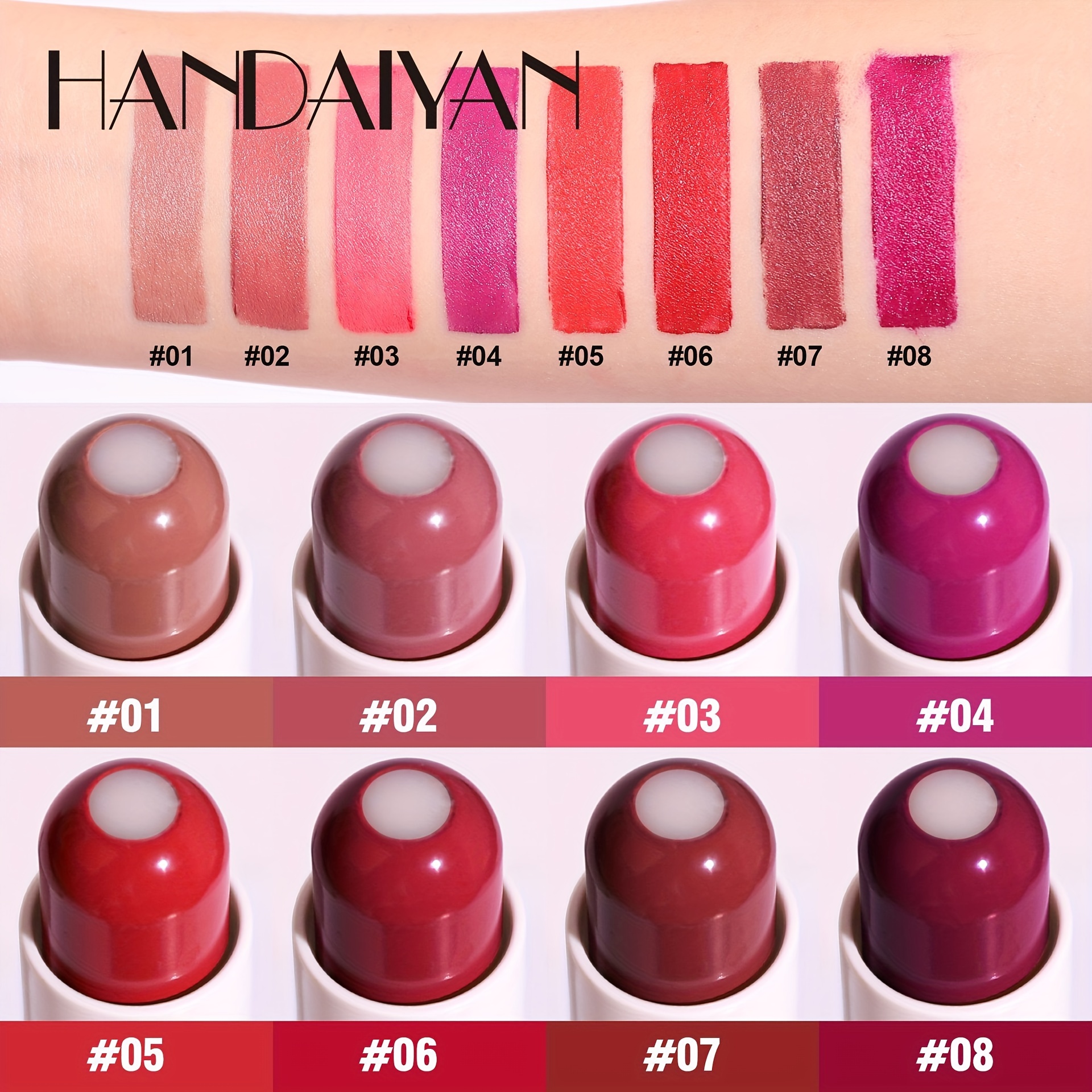 2-in-1 Sandwich Lipstick Matte Moisturizing Long Lasting Waterproof Non Smudge