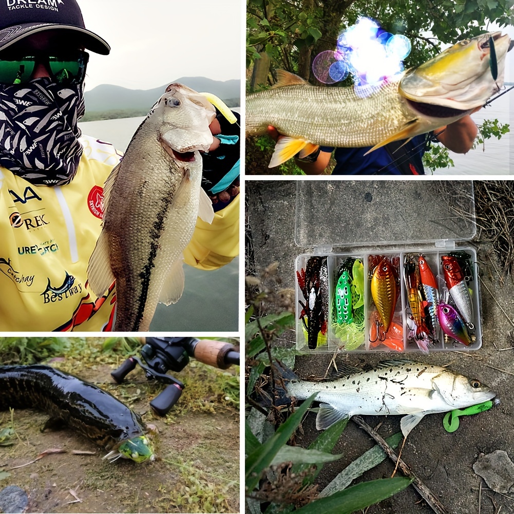 Kisangel 101 Pcs fishing lure kit freshwater lures dropshipping bait