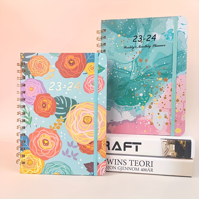 A5 Spiral Schedule Book Planner Weekly Monthly Annual Calendar Notepad