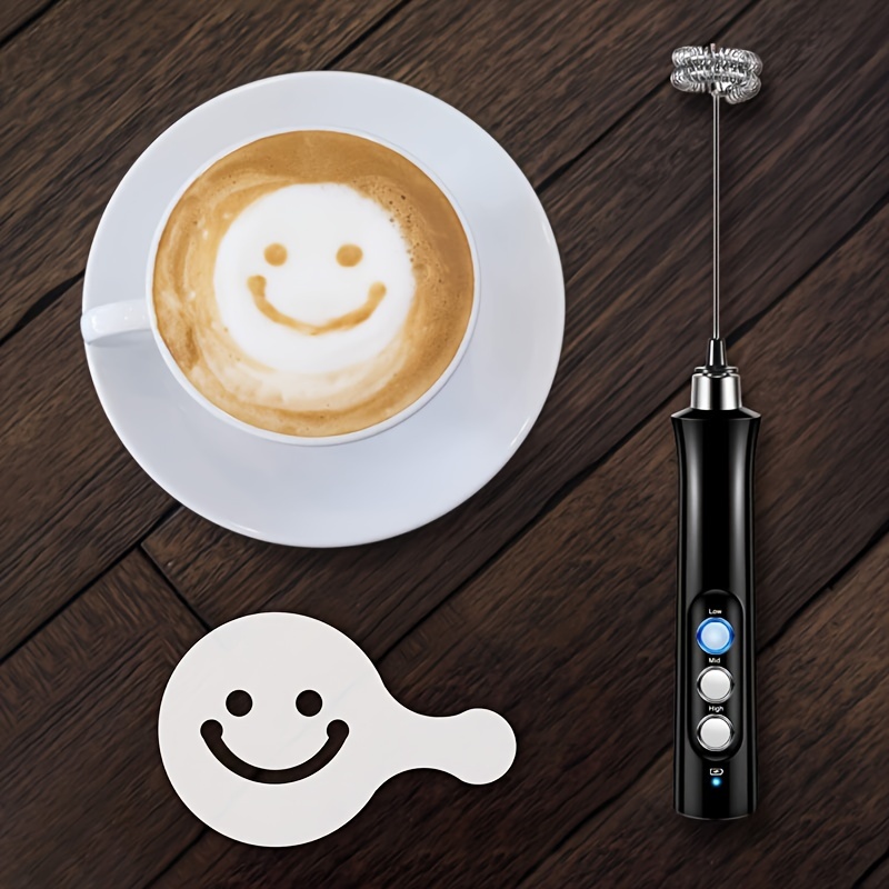 Coffee Frother Handheld, USB Rechargeable Milk Frother with Stand, Portable  Electric Milk Frother Wall Mount, Drink Mixer for Coffee, Milk, Lattes