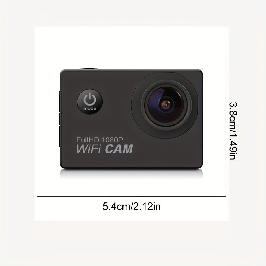 VEMONT Caméra d'action Full HD 5,1 cm 1080p 12 MP Sports Caméra d'action  étanche 30 m et kit d'accessoires de montage pour