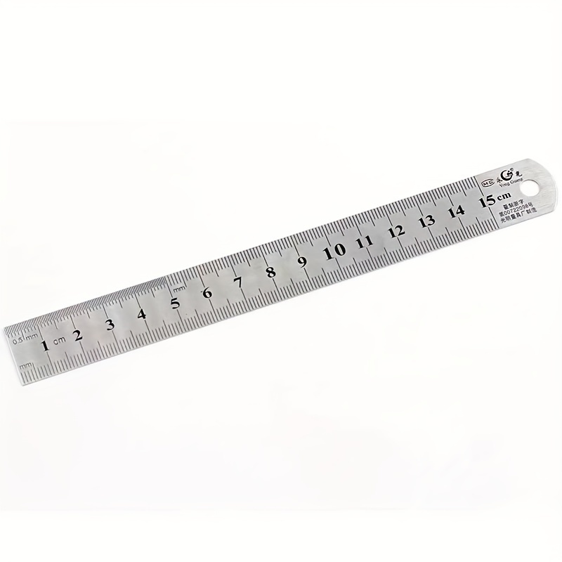 10pcs stainless steel metal ruler metric