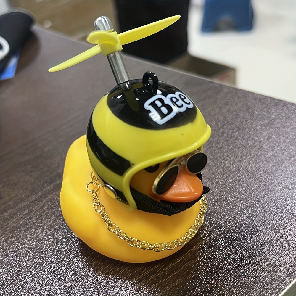 Yellow Duck & Helmet Laptop Sticker, Bicycle Decoration
