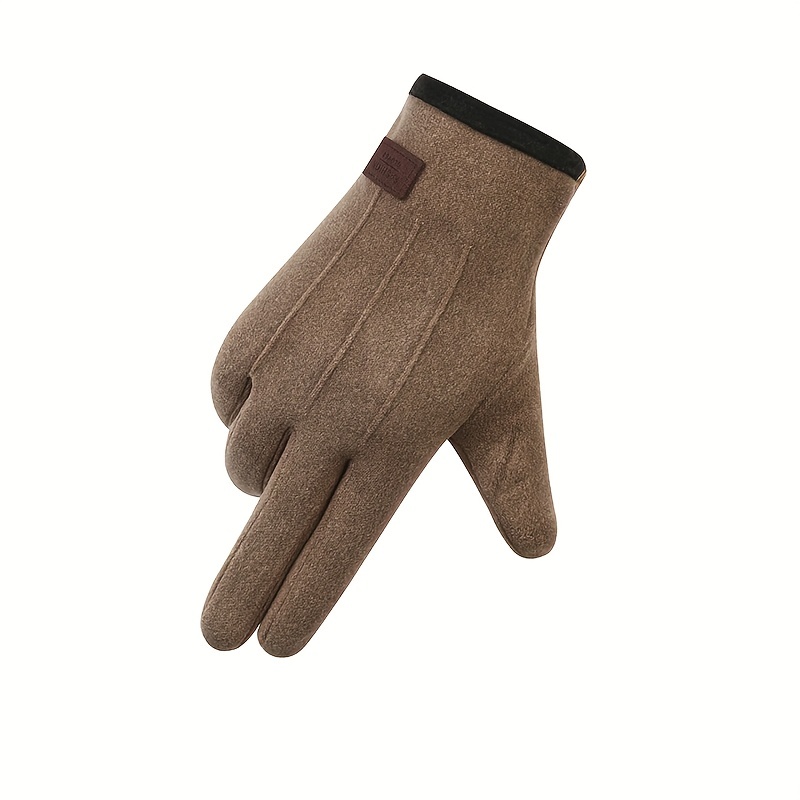 Outdoor Rabbit Velvet Touch Screen Gloves Thick Windproof Warm Gloves