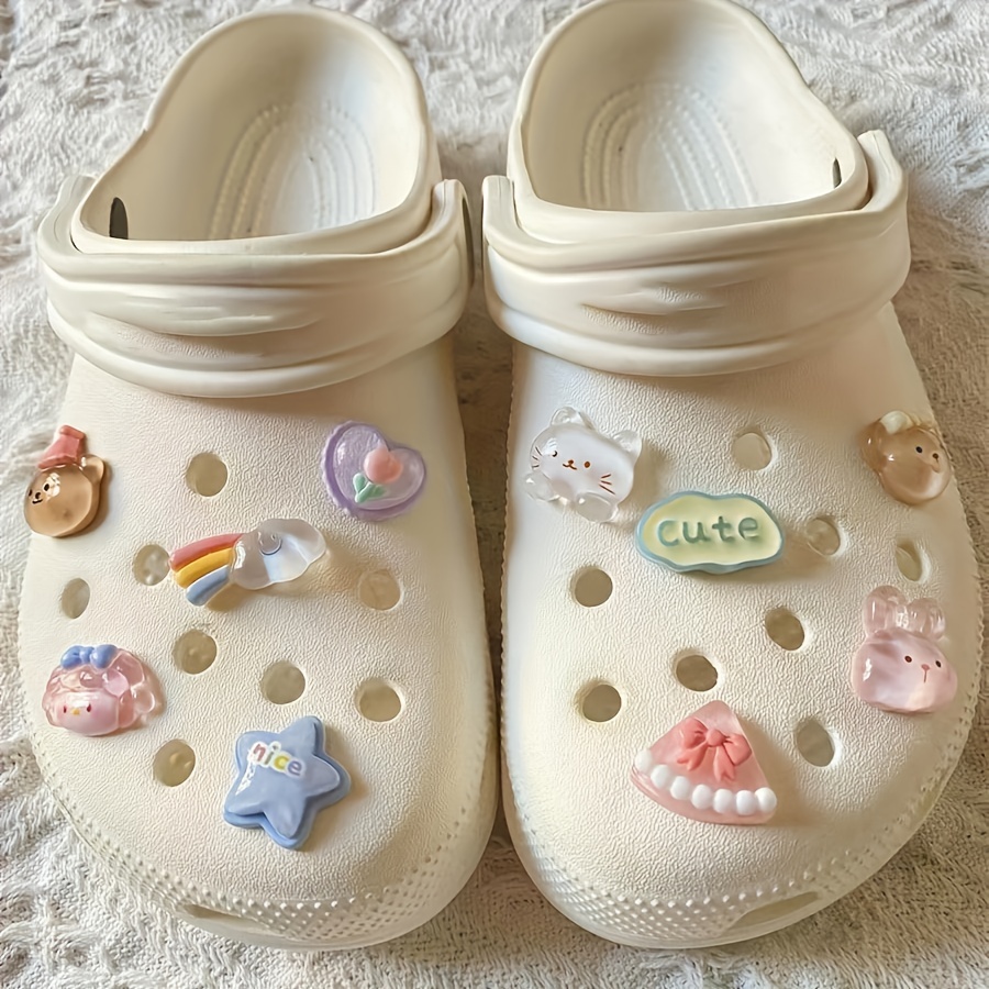 30pcs Random Hello Kitty Jibz PVC Croc Shoes Charms Anime DIY Sanrio  Sandals Accessories for Clogs Buckle Decorations Kids Gifts