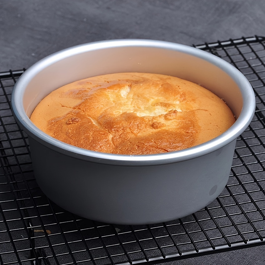 1pc Anode Aluminum Alloy Round Chiffon Cake Baking Pan With Removable  Bottom, Kitchen Baking Tool For Cakes In Different Sizes, From 4 Inch To 14  Inch