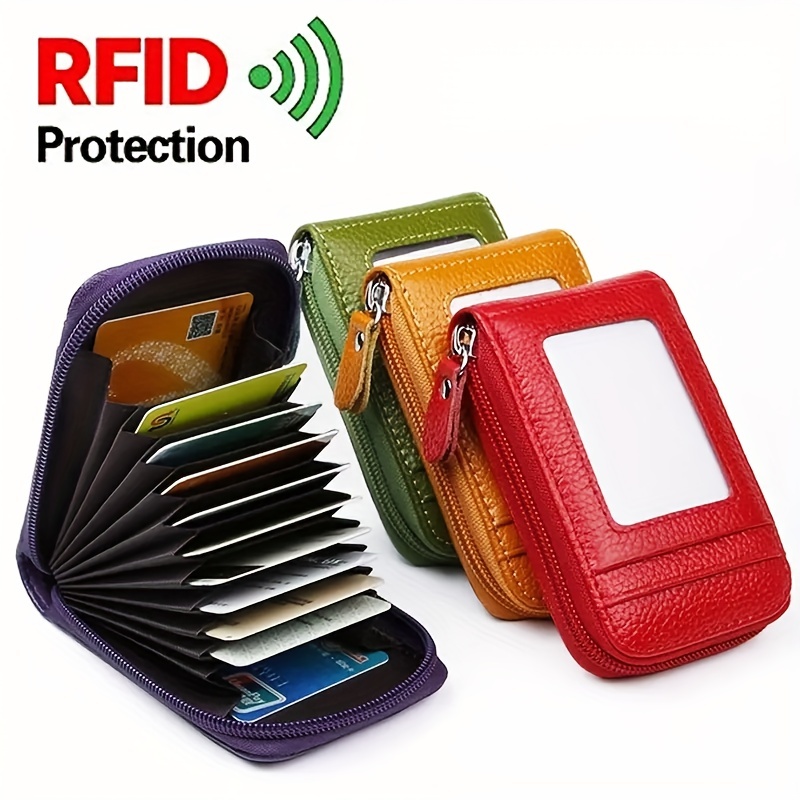 Men's Long Zipper Wallet High Quality PU Leather Wallet for Men RFID Blocking Business Clutch Bag Credit Card Holder Purse Man,Temu