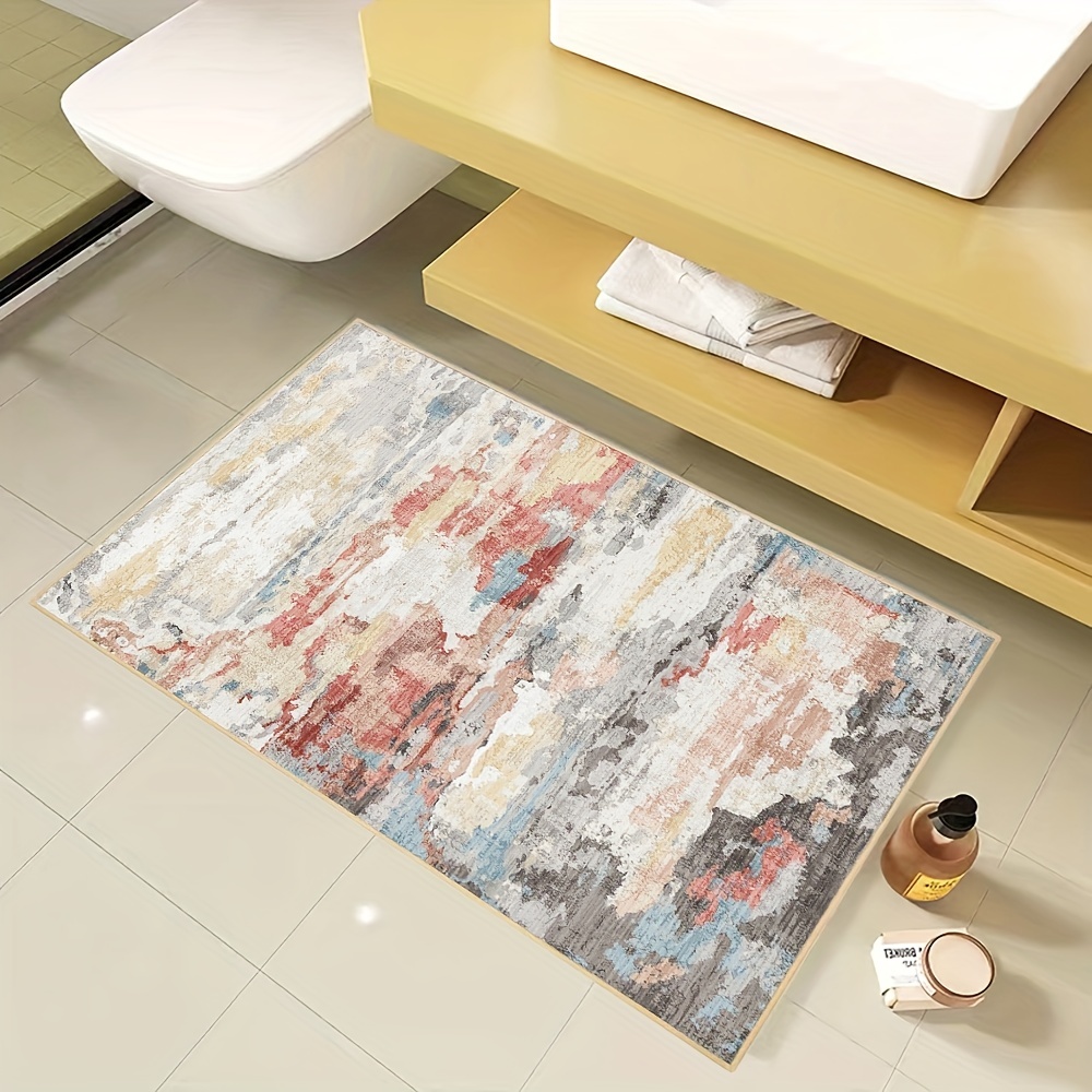 Abstract Distressed Area Rug Small Throw Rugs For Bathroom - Temu