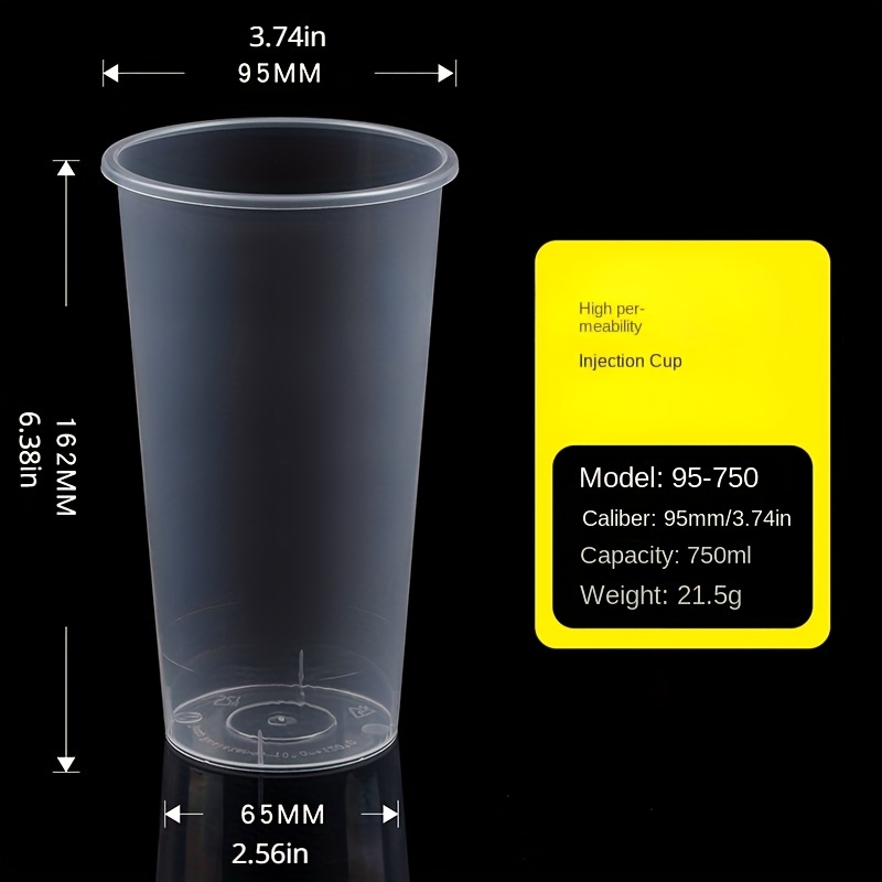 Disposable Milk Tea Plastic Cups Pp Plastic Cups - Temu