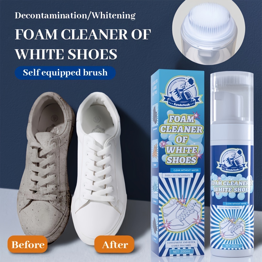 200ML Shoes Cleaning Agent Portable White Shoes Foam Cleaner Cleaning  Accessories Shoes Cleaner with Brush for Shoes Sneakers