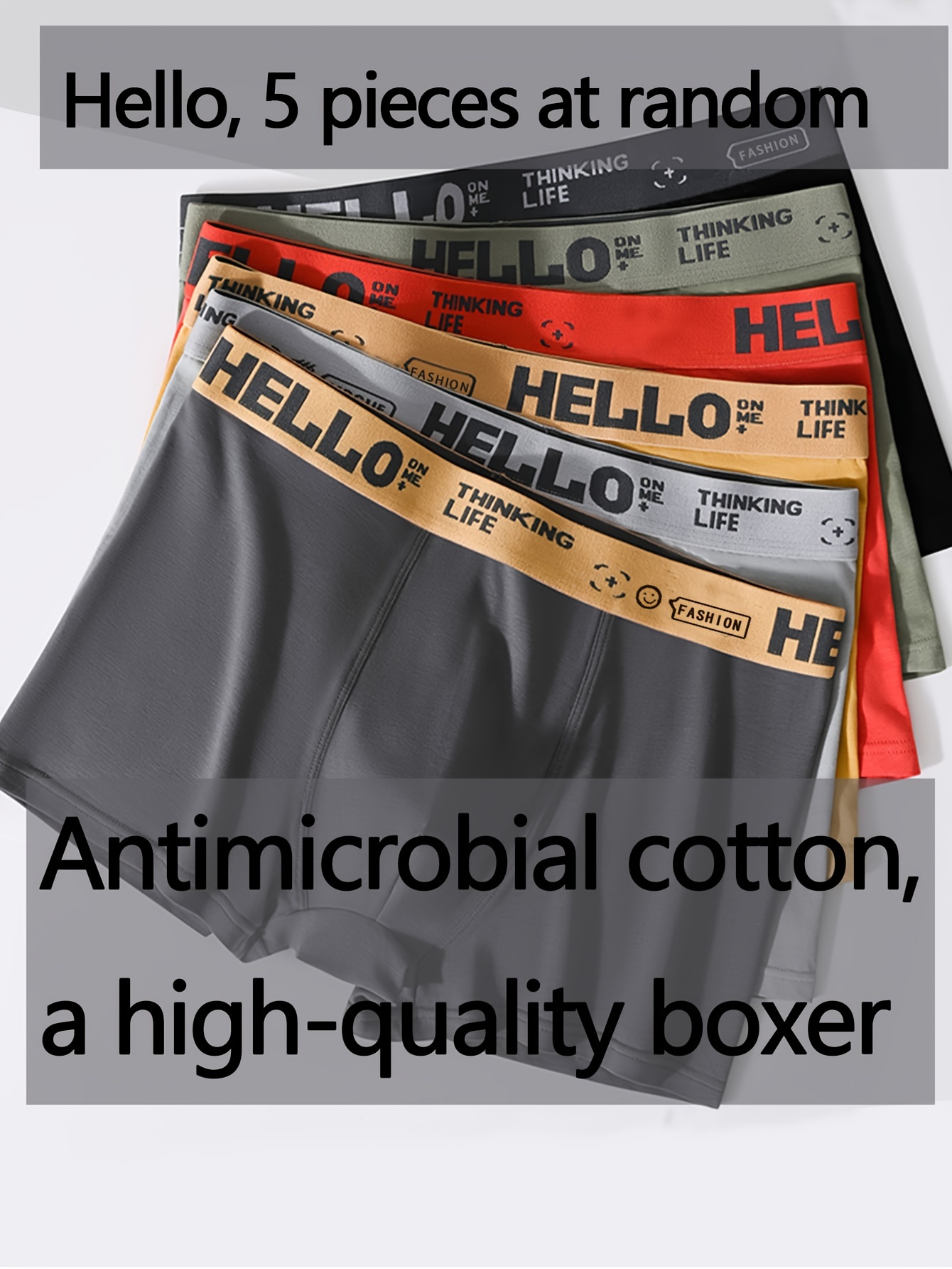 Men's Trendy Underwear Antibacterial Cotton Breathable Soft - Temu Canada