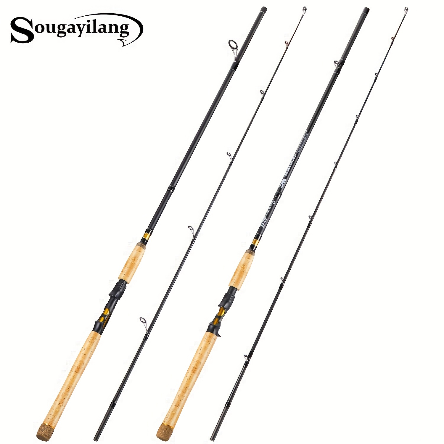 Fiberglass Fishing Rod and Reel Combo, Turquoise Baitcaster Carp