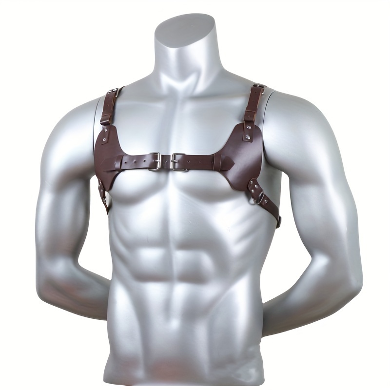 Chest Harness Punk Adjustable Body Chest Brown Half Harness Belt