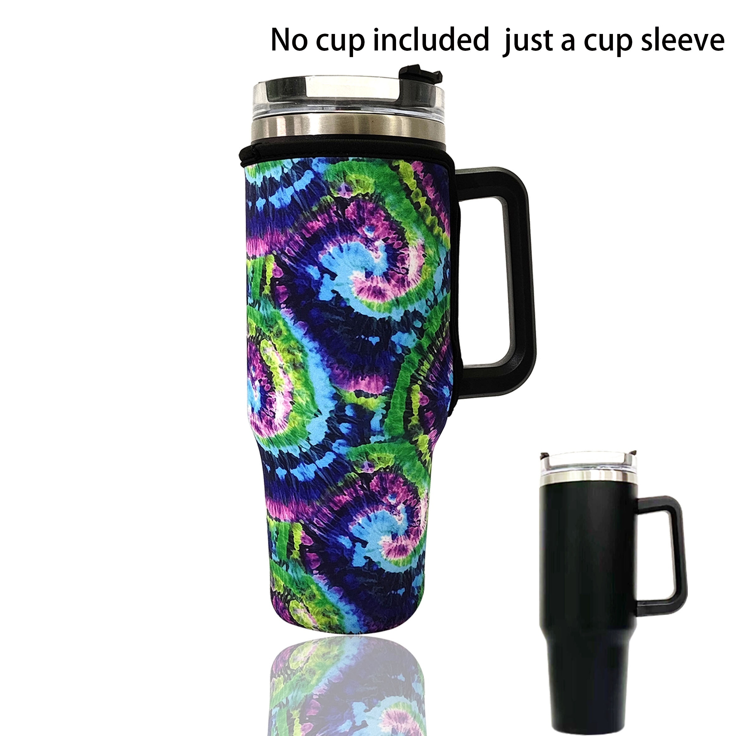 Lilac Tie Dye 40 Oz Handle Tumbler