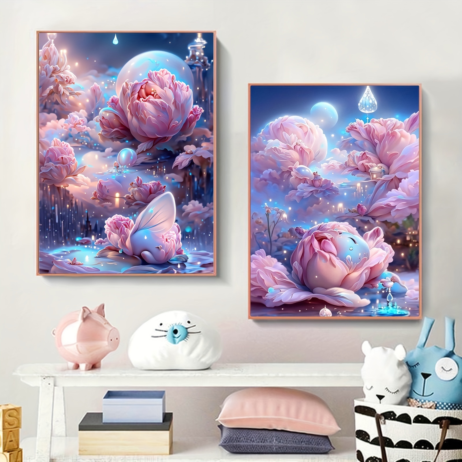 5d Diy Landscape Diamond Painting Flowers Mysterious World - Temu