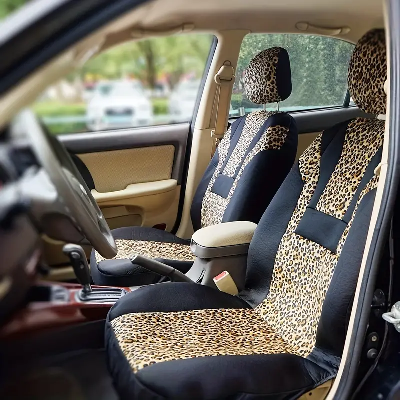 Frauen Autozubehör Leopard Print Autositzbezug Airbag - Temu Austria