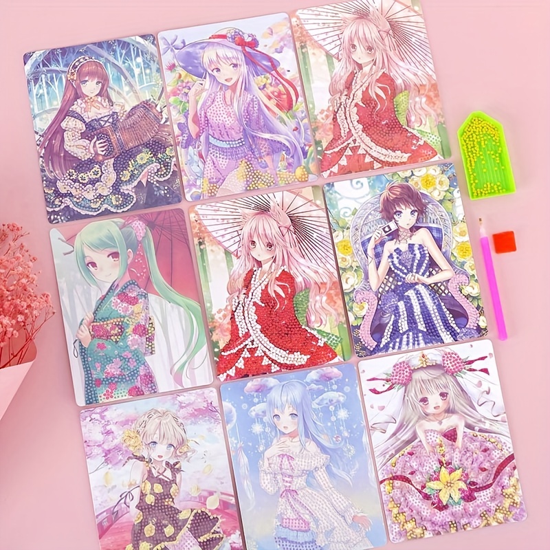Japanese Anime Girls Diamond Painting Mosaic Full Square Cute Sweet Pink  Girl Manga Baby Doll Embroidery 5d Diy Kawaii Drill