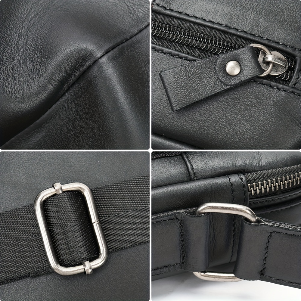 Shinola | Men's Leather Crossbody Strap | Black Leather