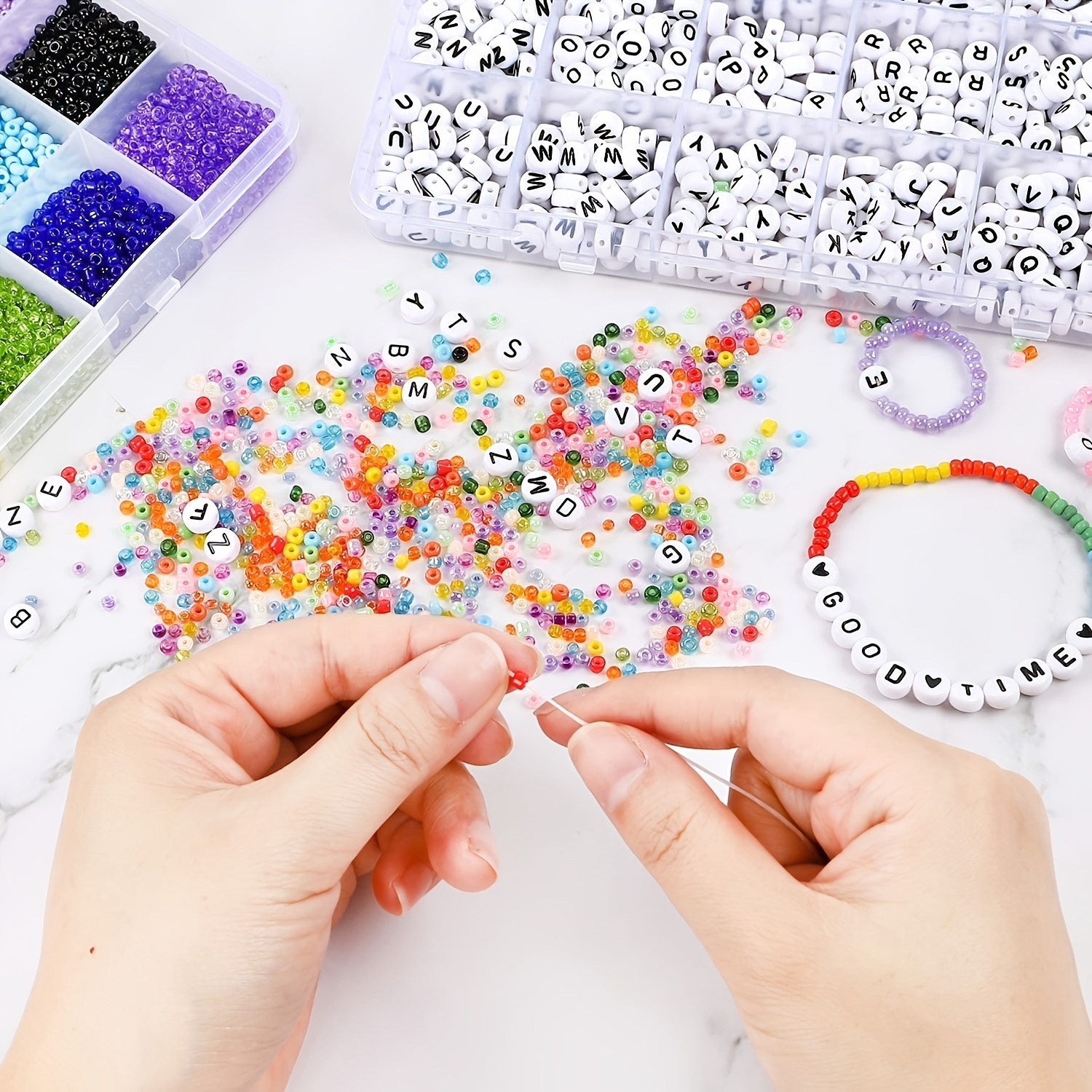 luminous Letter Beads for Bracelets Jewelry Making - Dearbeads