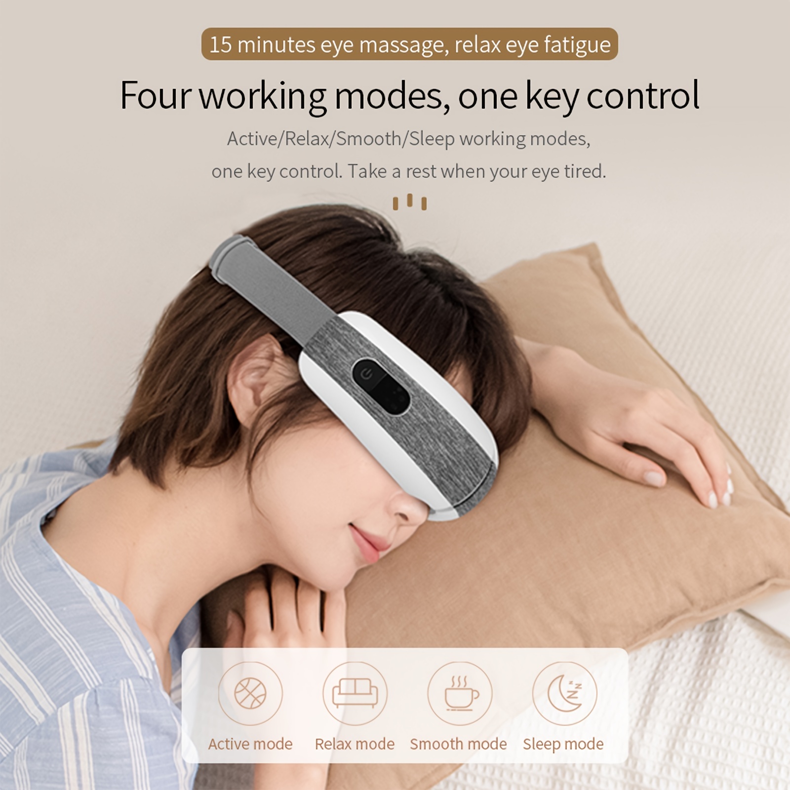 3 in 1 Heated Vibration Massage Eye Mask