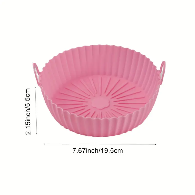 4 Color Reusable Silicone Air Fryer Tray - Bake & Fry With Ease! For  Restaurant/food Truck/bakery - Temu