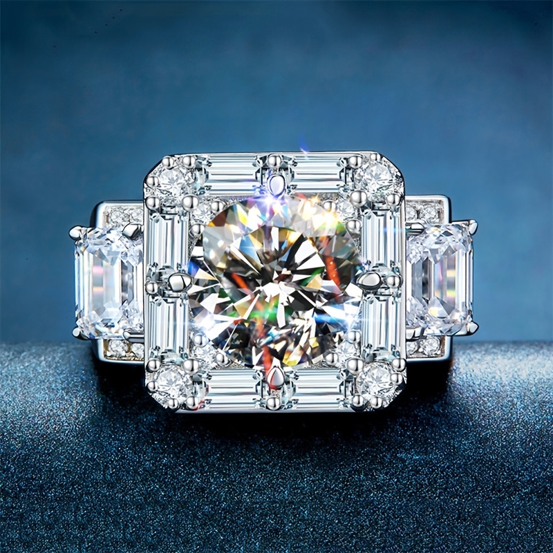 Funky Square Rhinestone Ring for Men