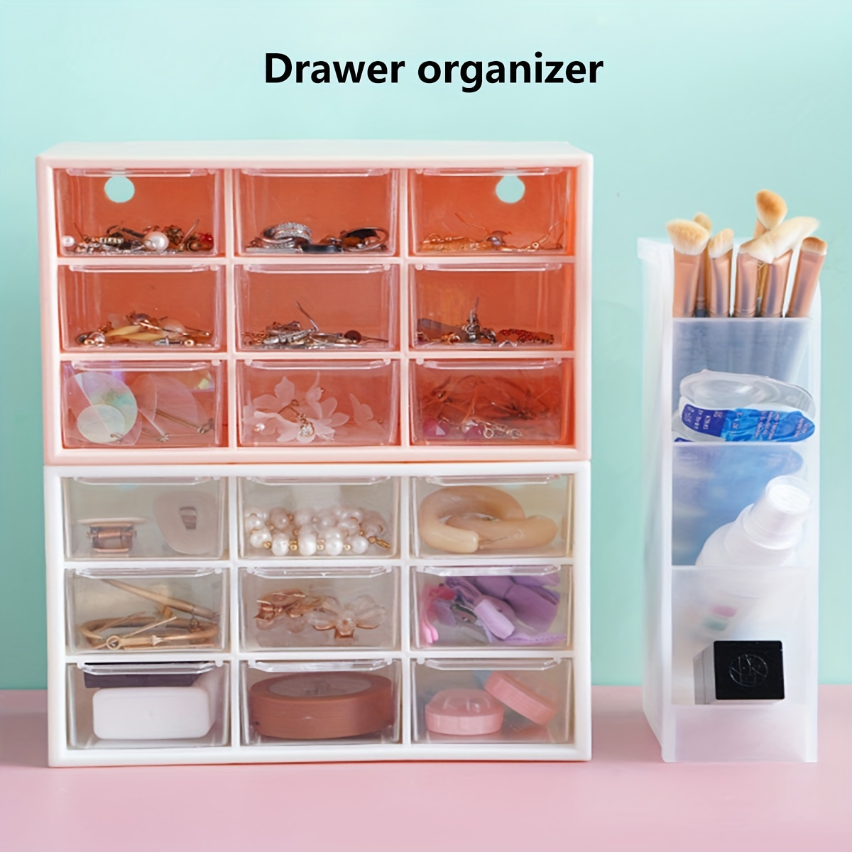 Plastic Cleaning Tool Storage Box With Grids & Handles, Household Storage  Organizer For Bathroom, Bedroom, Home, Dorm - Temu