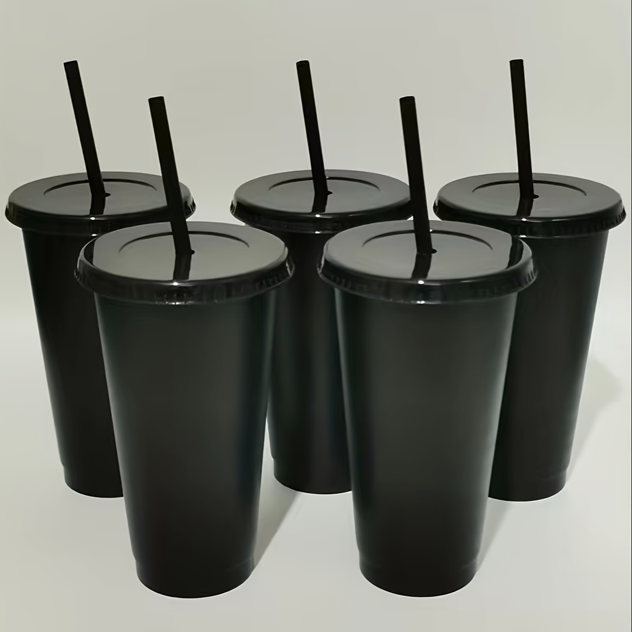 Reusable Plastic Cup 5 Pcs Drinkware Tumblers Coloured Acrylic Cups  Reusable Tumblers with Lids and Straws Plastic Bulk Iced Plastic Cold Water  Tumblers Iced Coffee Cups Travel Mug Party Tumbler 710ML (Colorful)