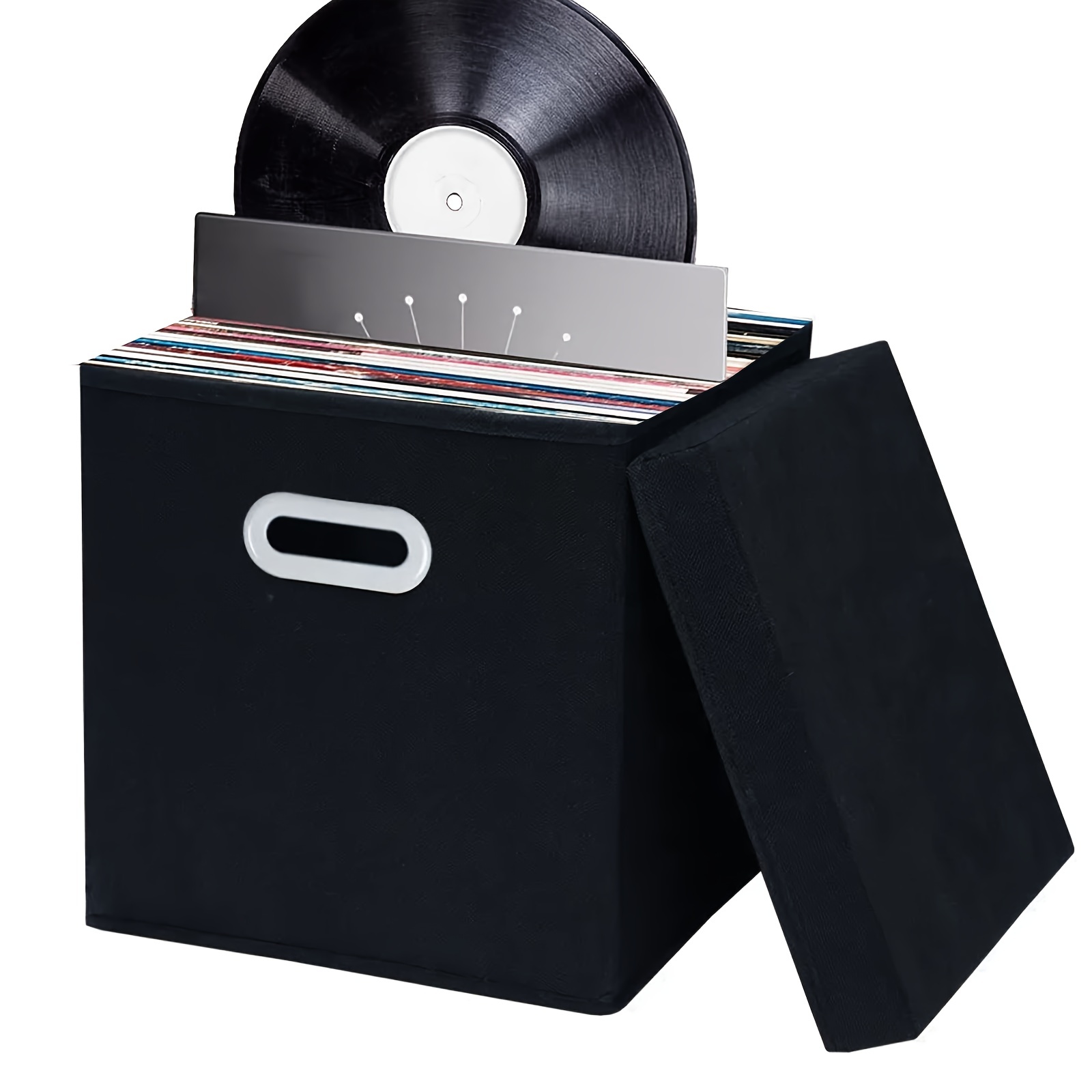 1pc Boîte De Rangement Pliable Pour Disques Vinyles Avec - Temu Canada
